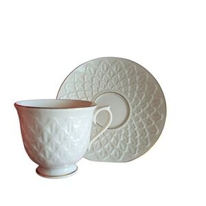 Lennox Jacquard Gold Cup‎ And Saucer